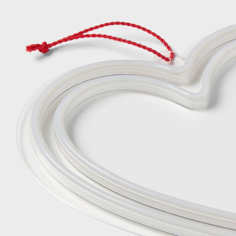 slide 3 of 3, Valentine's Day Hanging Acrylic Faux Neon Wall Sign Heart - Spritz™, 1 ct