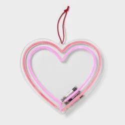 Valentine's Day Hanging Acrylic Faux Neon Wall Sign Heart - Spritz™