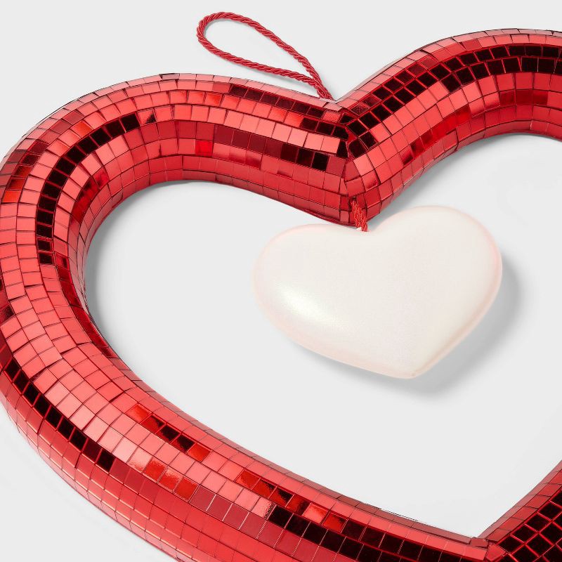slide 3 of 3, Valentine's Day Glass Mirror Heart Hanging Decor - Spritz™, 1 ct
