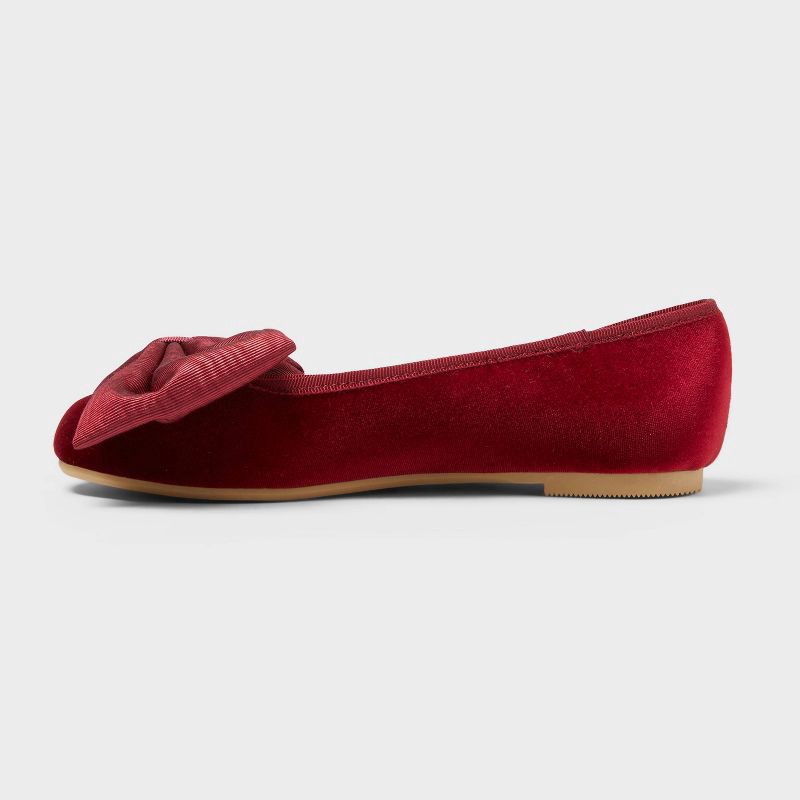 slide 2 of 3, Girls' Perla Ballet Flats - Cat & Jack™ Red 5, 1 ct