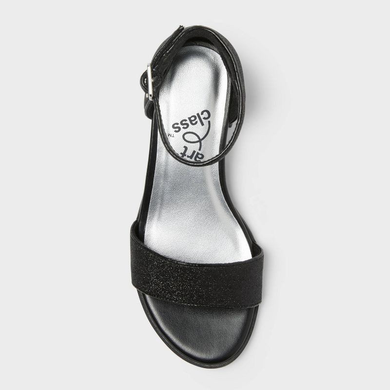 slide 3 of 4, Kids' Fannie Heeled Sandals - art class™ Black 13, 1 ct