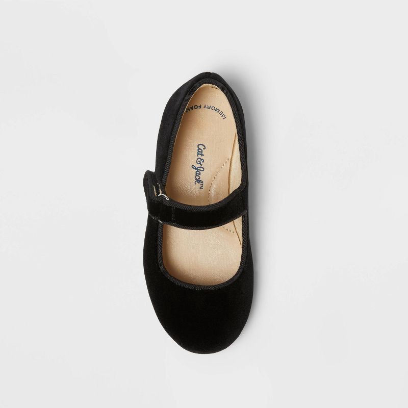 slide 3 of 3, Toddler Addy Ballet Flats - Cat & Jack™ Black 12T, 1 ct