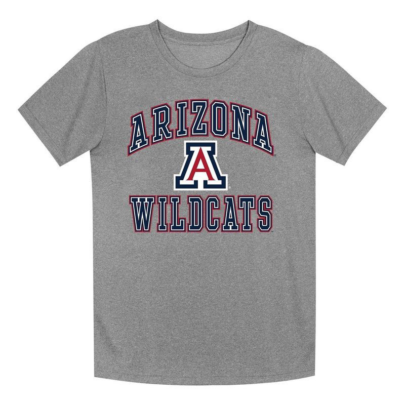 slide 2 of 3, NCAA Arizona Wildcats Boys' Gray Poly T-Shirt - XL, 1 ct