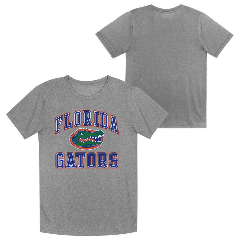 slide 1 of 3, NCAA Florida Gators Boys' Gray Poly T-Shirt - XS, 1 ct