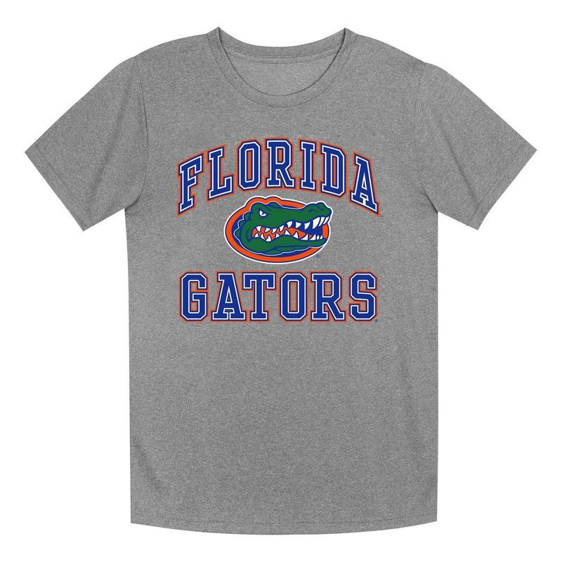 slide 2 of 3, NCAA Florida Gators Boys' Gray Poly T-Shirt - XL, 1 ct