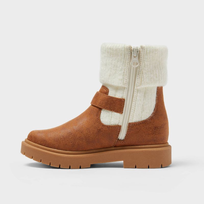 slide 2 of 4, Girls' Lug Sole Boots - Cat & Jack™ Cognac 13, 1 ct