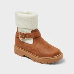 Girls' Lug Sole Boots - Cat & Jack™ Cognac 13