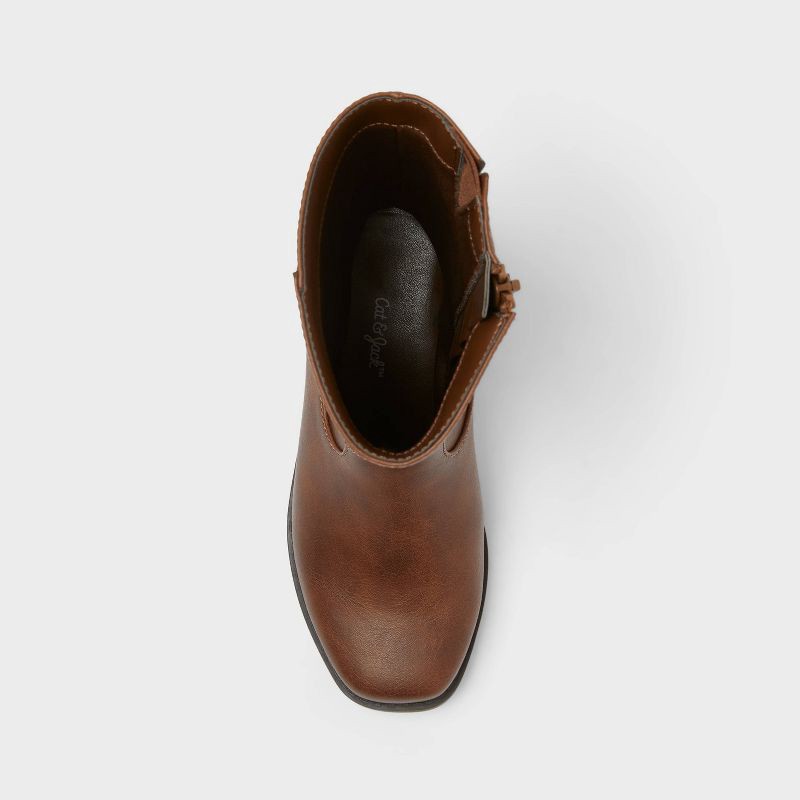 slide 3 of 3, Girls' Sade Stove Pipe Boots - Cat & Jack™ Brown 2, 1 ct