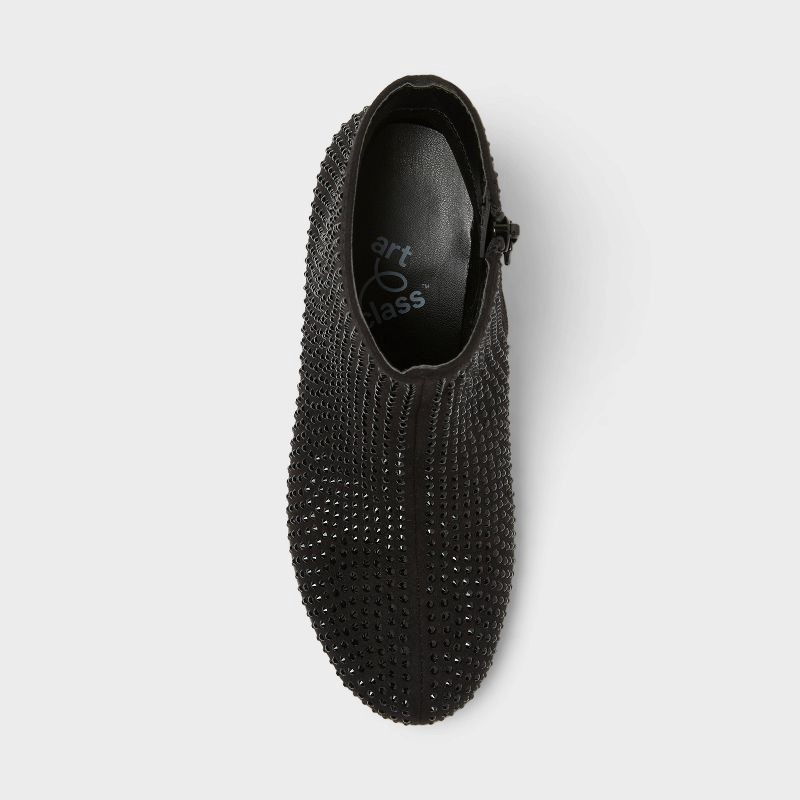 slide 3 of 3, Girls' Gita Rhinestone Dress Boots - art class™ Black 1, 1 ct