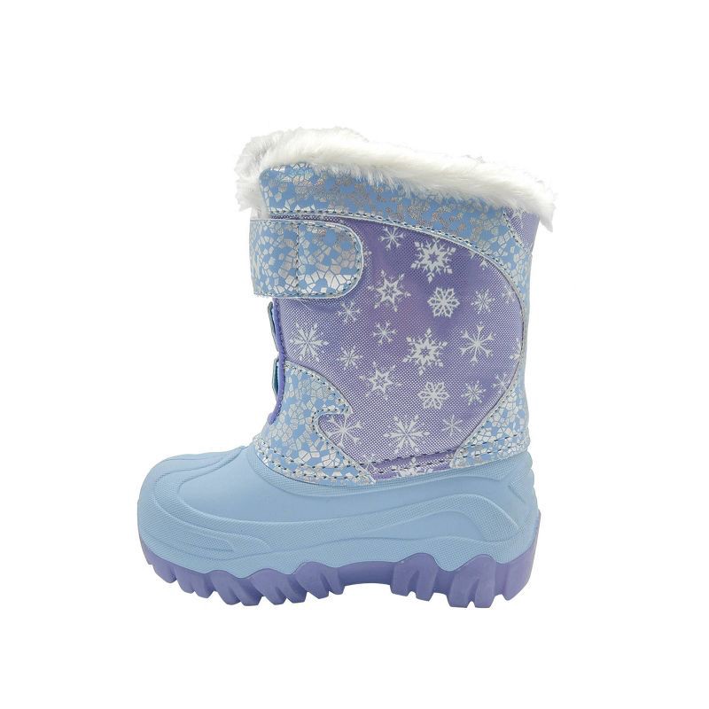 slide 2 of 7, Disney Frozen Toddler Lighted Winter Snowboots - Blue 11T, 1 ct