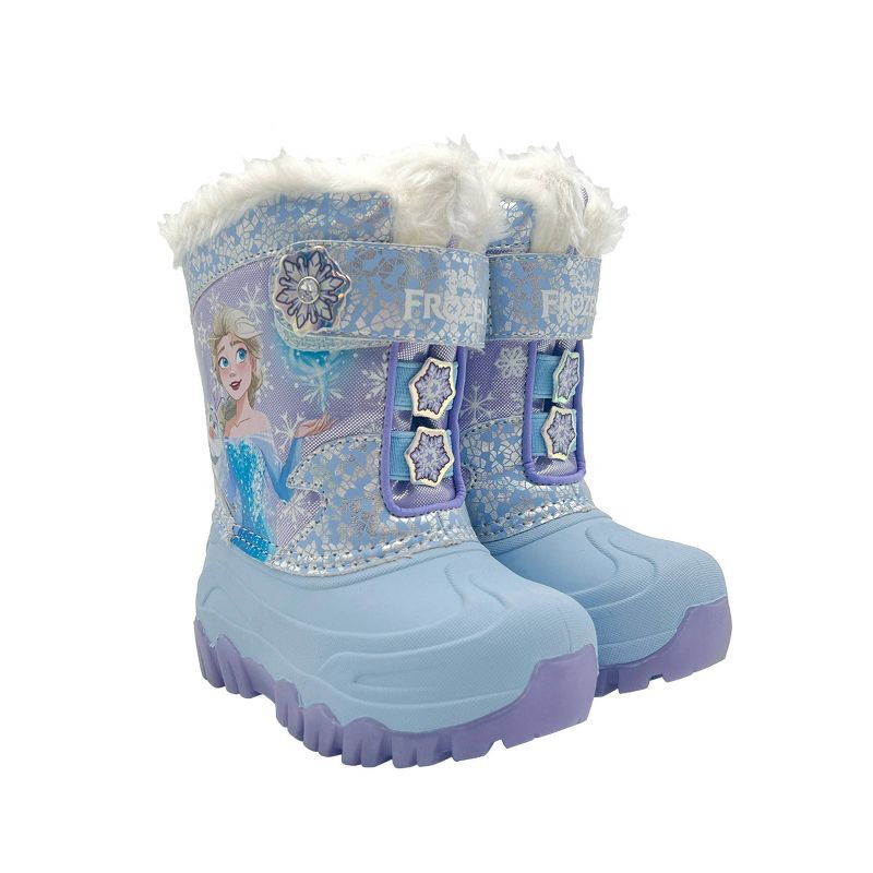 slide 5 of 7, Disney Frozen Toddler Lighted Winter Snowboots - Blue 11T, 1 ct