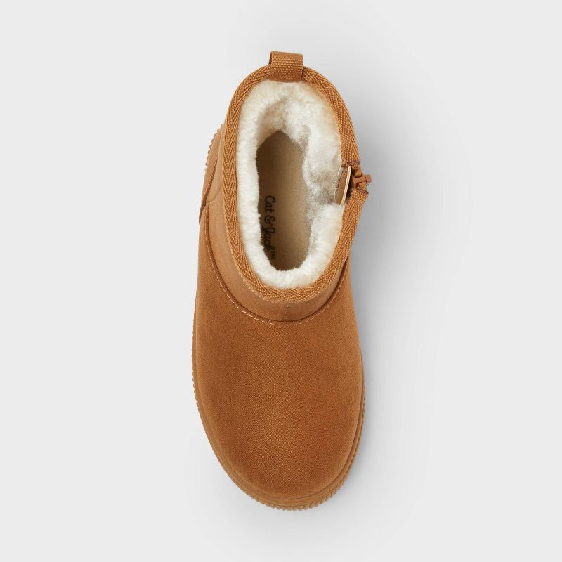 slide 3 of 4, Toddler Arlo Booties - Cat & Jack™ Cognac 7T, 1 ct