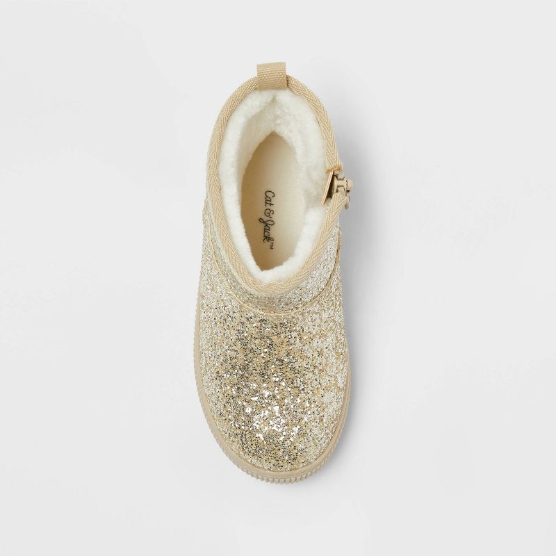 slide 3 of 4, Toddler Arlo Booties - Cat & Jack™ Gold 6T, 1 ct