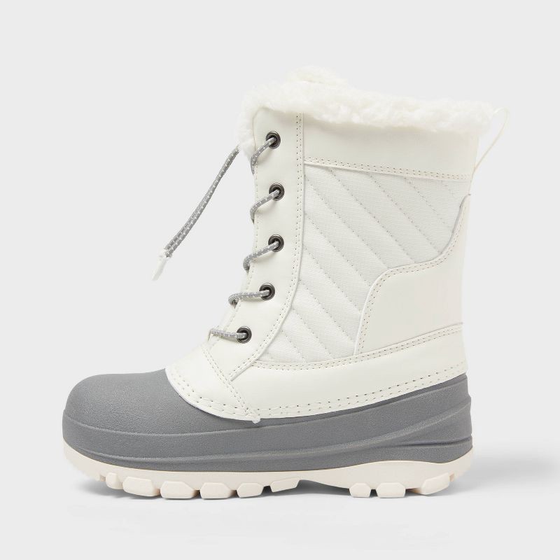 slide 2 of 3, Kids' Skylar Waterproof Snow Boots - All In Motion™ Cream 3, 1 ct