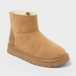 Girls' Honor Faux Suede Style Boots - Cat & Jack™ Cognac 13