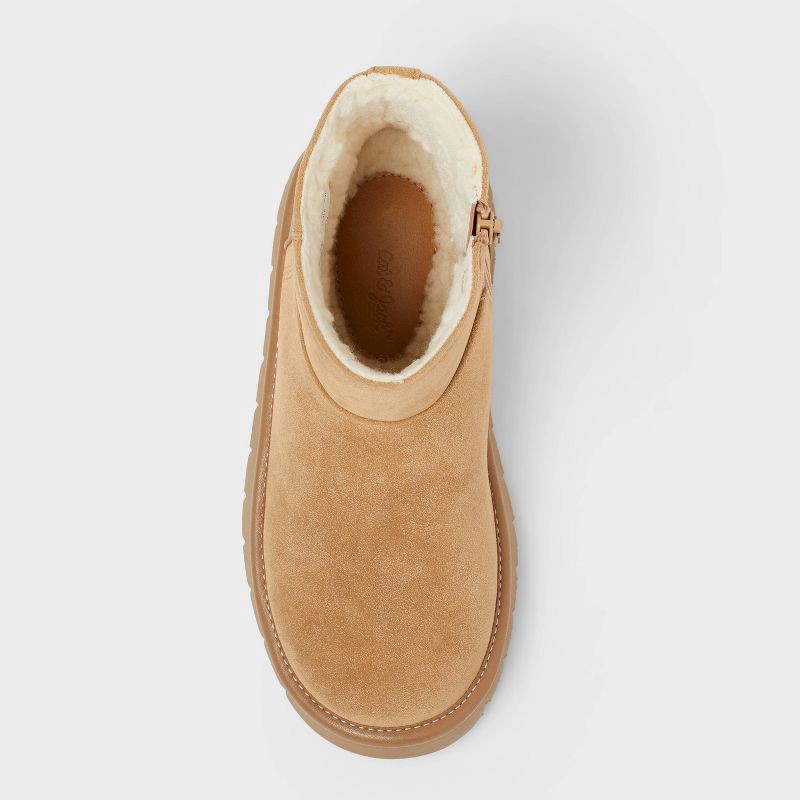 slide 3 of 4, Girls' Honor Faux Suede Style Boots - Cat & Jack™ Cognac 2, 1 ct