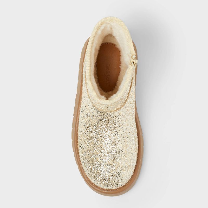 slide 3 of 4, Girls' Honor Faux Suede Style Boots - Cat & Jack™ Gold 1, 1 ct