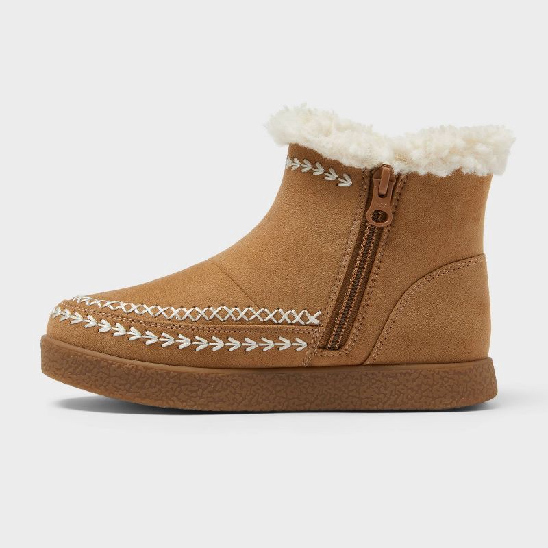 slide 2 of 4, Kids' Fairley Booties - Cat & Jack™ Tan 2, 1 ct