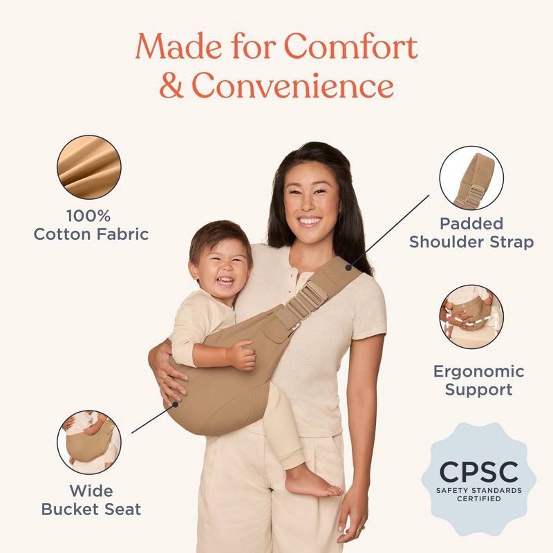 slide 4 of 11, Ergobaby Upsie Sling Baby Carrier - Camel, 1 ct