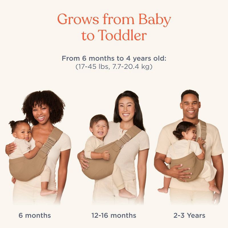 slide 7 of 11, Ergobaby Upsie Sling Baby Carrier - Camel, 1 ct