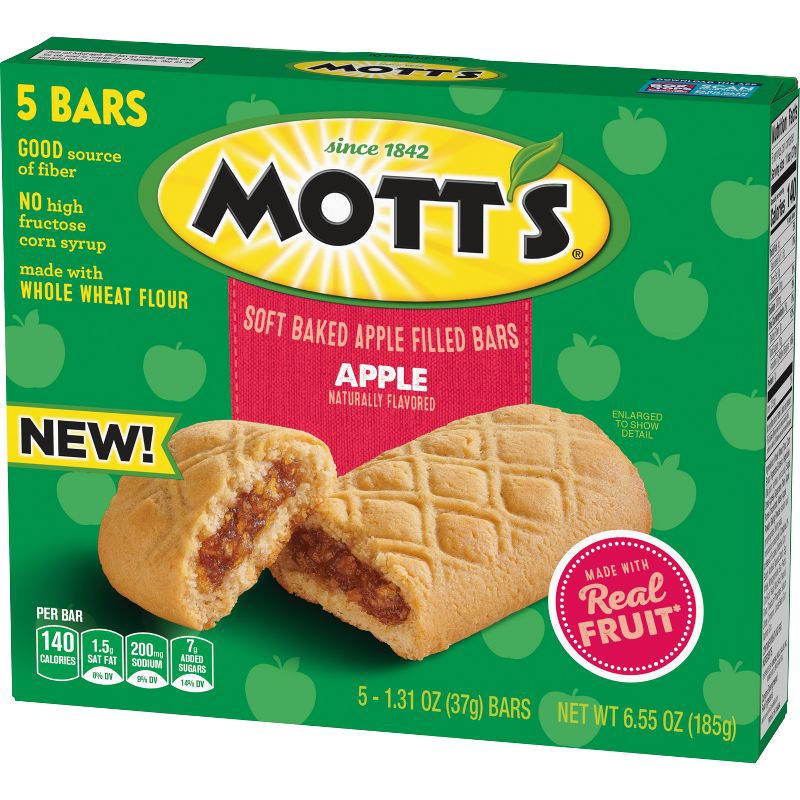 slide 3 of 7, Mott's Soft Baked Apple Filled Snack Bars - 6.55oz/5ct, 6.55 oz, 5 ct