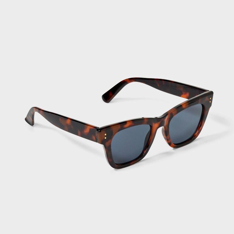 slide 2 of 2, Women's Rectangle Cateye Tortoise Shell Sunglasses - Universal Thread™ Brown, 1 ct