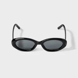 Oval Plastic Sunglasses- Wild Fable™ Black