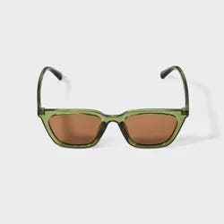 Plastic Rectangle Sunglasses- Wild Fable™ Green