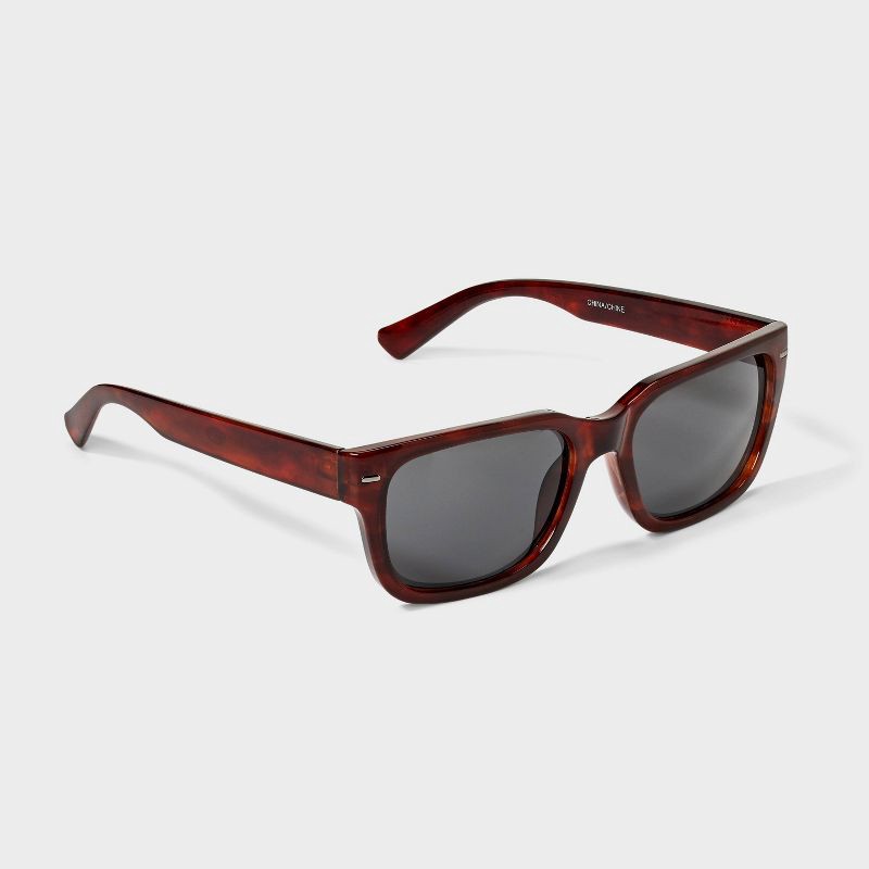 slide 2 of 2, Men's Shiny Plastic Rectangle Sunglasses - Original Use™ Brown, 1 ct
