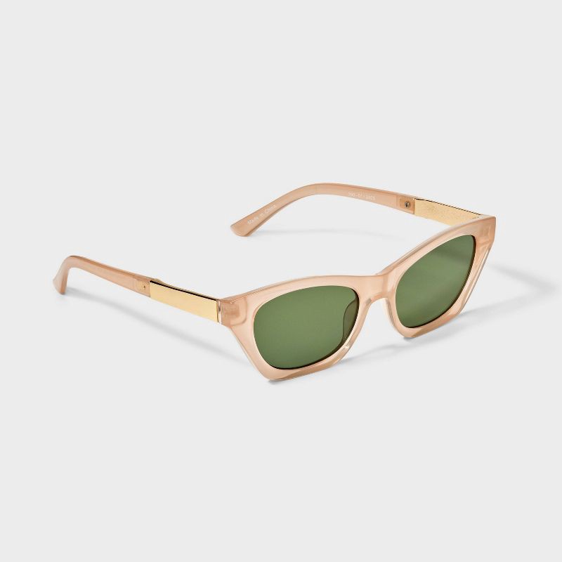 slide 2 of 2, Narrow Plastic Metal Combo Cateye Sunglasses- Wild Fable™ Nude, 1 ct
