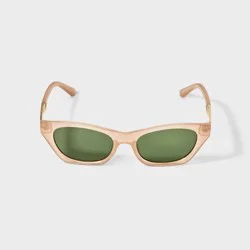 Narrow Plastic Metal Combo Cateye Sunglasses- Wild Fable™ Nude