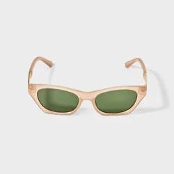 Narrow Plastic Metal Combo Cateye Sunglasses- Wild Fable™ Nude