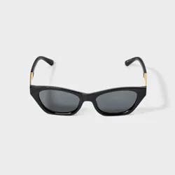 Narrow Plastic Metal Cateye Combo Sunglasses- Wild Fable™ Black