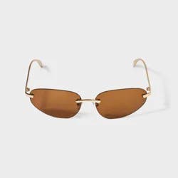 Rimless Sport Wrap Sunglasses- Wild Fable™ Gold