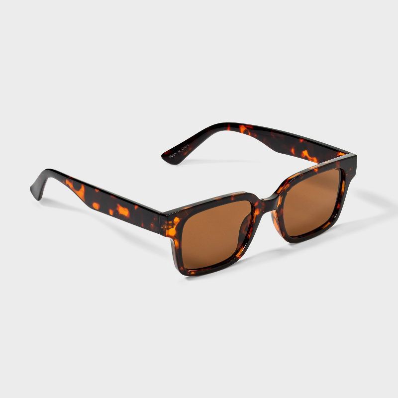 slide 2 of 2, Plastic Square Sunglasses- Wild Fable™ Tort, 1 ct