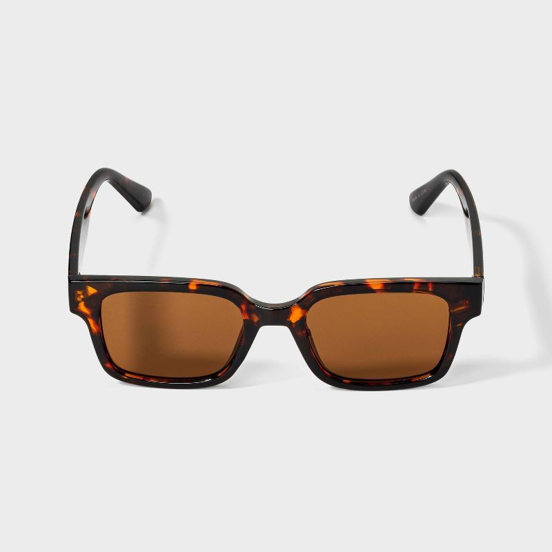 slide 1 of 2, Plastic Square Sunglasses- Wild Fable™ Tort, 1 ct