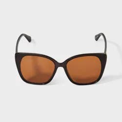 Women's Oversized Cateye Sunglasses - A New Day™ Brown