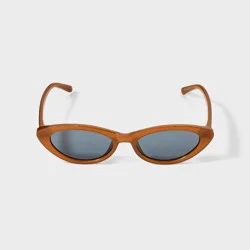 Plastic Slim Cateye Sunglasses- Wild Fable™ Brown