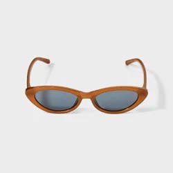 Plastic Slim Cateye Sunglasses- Wild Fable™ Brown