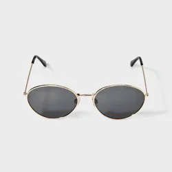 Womens Shiny Metal Oval Sunglasses - Universal Thread™ Gold
