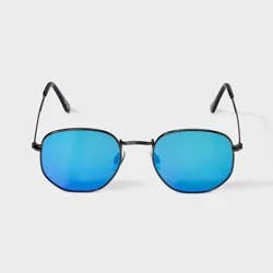 Men's Round Shiny Metal Geometric Sunglasses - Original Use™ Gunmetal