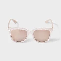 Plastic Round Acetate Print Sunglasses -Wild Fable™ Brown