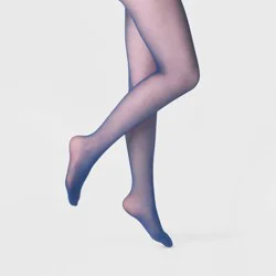 Women's 30D Semi Opaque Control Top Tights - A New Day™ Navy 1X/2X