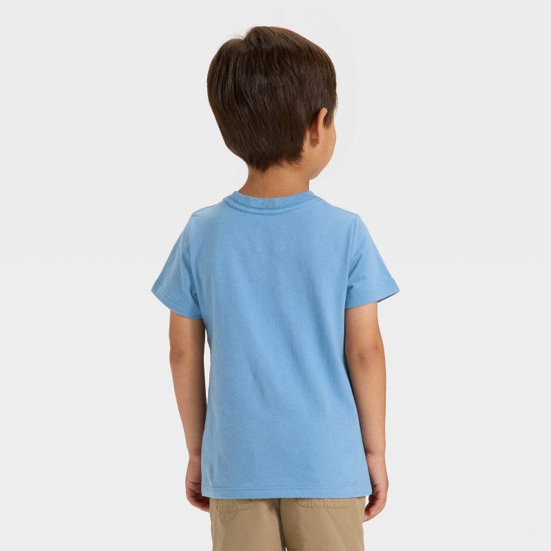 slide 2 of 4, Toddler Boys' Short Sleeve Construction Vehicles Graphic T-Shirt - Cat & Jack™ Dusty Blue 2T, 1 ct