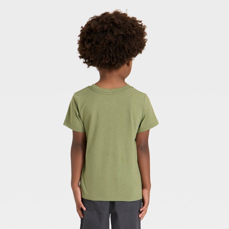 slide 4 of 4, Toddler Boys' Short Sleeve Dino Graphic T-Shirt - Cat & Jack™ Olive 4T, 1 ct
