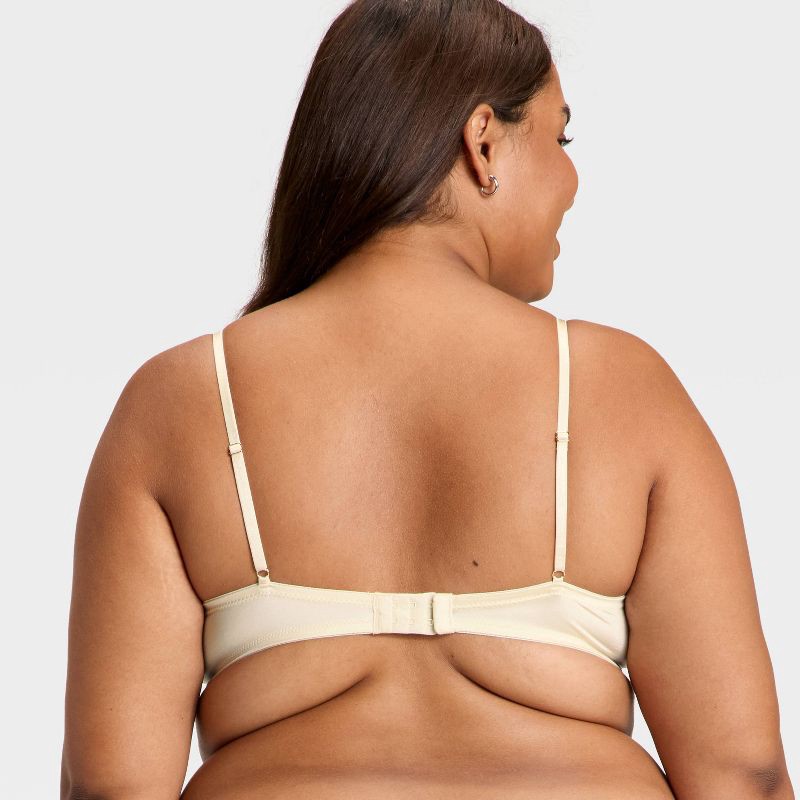slide 2 of 3, Women's Satin Unlined Scoop Bralette - Auden™ White XXL, 1 ct