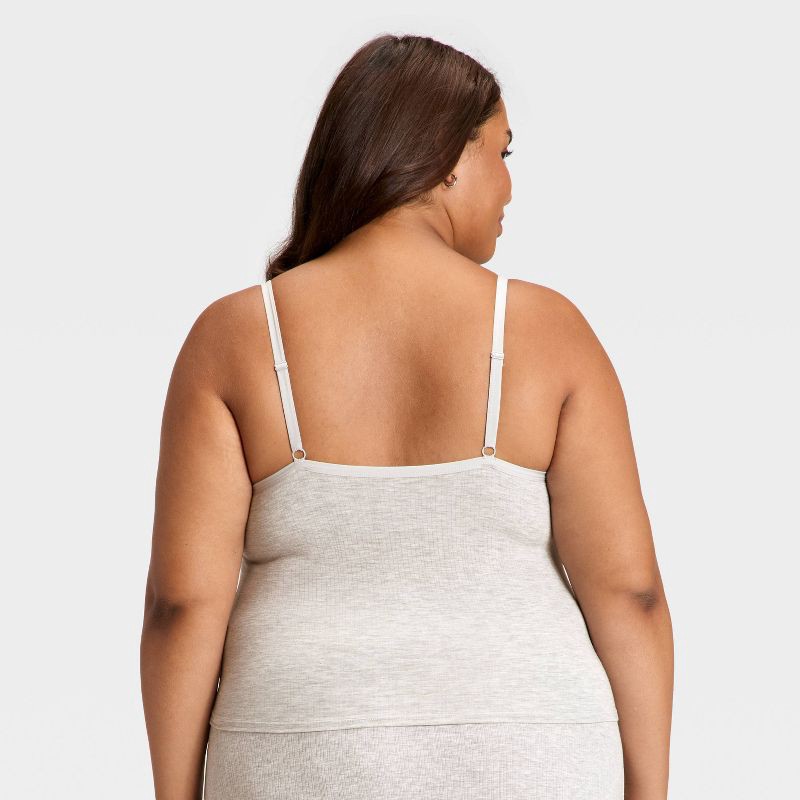 slide 3 of 3, Women's Modal Blend Lace Cami - Auden™ Heather Gray XXL, 1 ct