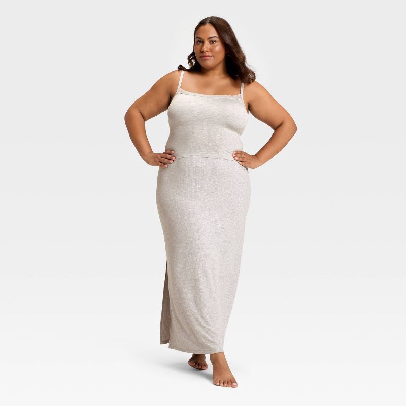 slide 2 of 3, Women's Modal Blend Lace Cami - Auden™ Heather Gray XXL, 1 ct