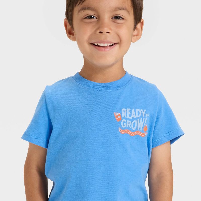 slide 4 of 4, Toddler Boys' Short Sleeve Ready to Grow Graphic T-Shirt - Cat & Jack™ Light Blue 18M, 1 ct