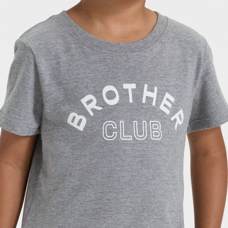 slide 2 of 4, Toddler Boys' Short Sleeve Brother Club Graphic T-Shirt - Cat & Jack™ Gray 4T, 1 ct